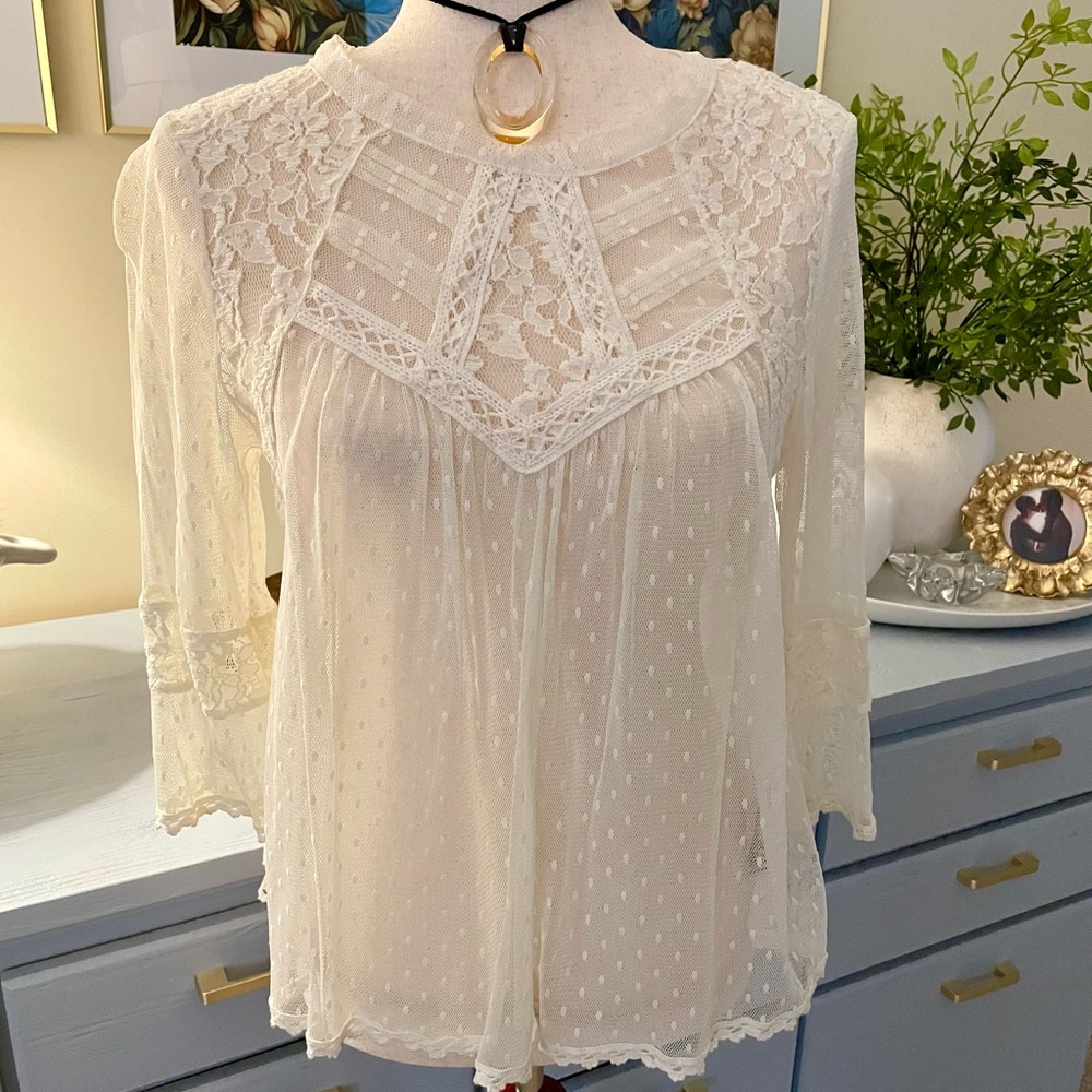 Free People Lace blouse